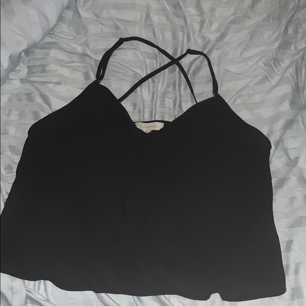 Black cropped top
